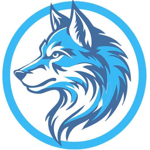 Modern wolf logo representing innovative website design in Melbourne.
