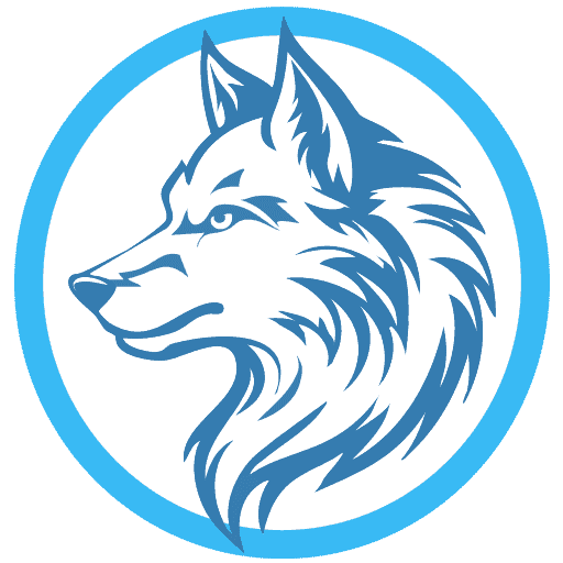 Favicon icon representing a stylized wolf head logo for VisualWeb, a Melbourne-based website design agency.