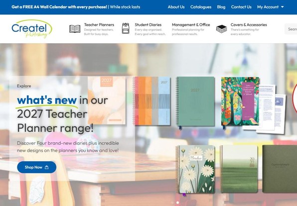 Createl Publishing website homepage